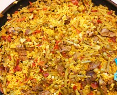 Paella-de-menudillos-de-pollo