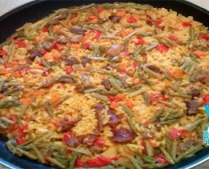 Arroz con ternera y chocos