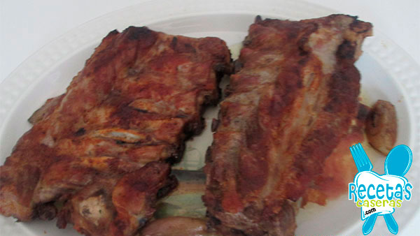 Costillas asadas al oporto