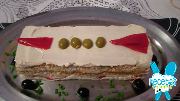 Pastel frio de pate a la marinera